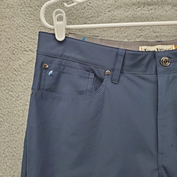 Tailor Vintage Performance Tech Pants Mens 36x32 Navy Stretch Canaan Slim NWT - Picture 7 of 16